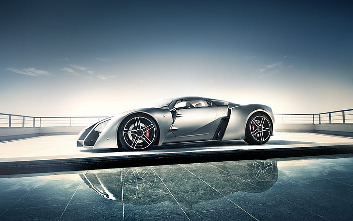 Marussia B2 supercar side view, Marussia, Supercar, Side, View, HD wallpaper