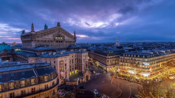 Prancis, Paris, gedung, rumah, Opera Garnier, Grand Opera, Wallpaper HD