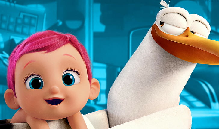 mejores películas de animación de 2016, baby, Storks, Fondo de pantalla HD
