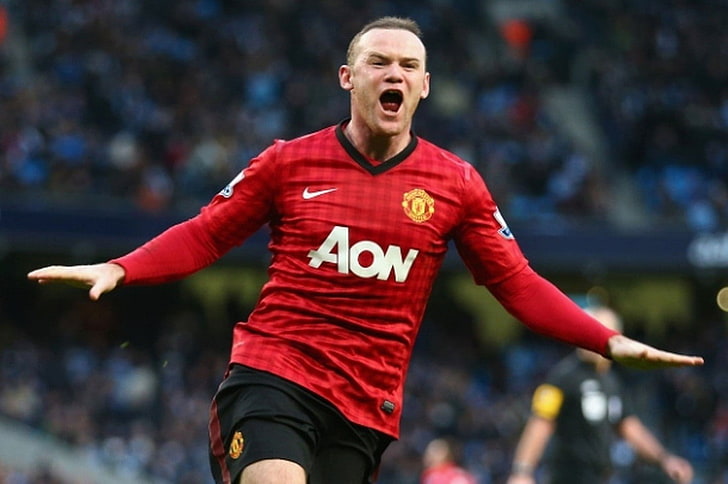 Wayne Rooney, Manchester United, footballeurs, hommes, vêtements de sport, Fond d'écran HD