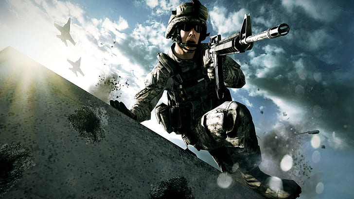 Battlefield 3, guerra, videogiochi, arma, Sfondo HD