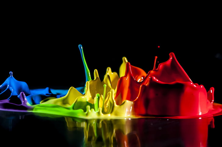 ศิลปะการหลอมคละสีพ่นสีสีสาดของเหลว, วอลล์เปเปอร์ HD