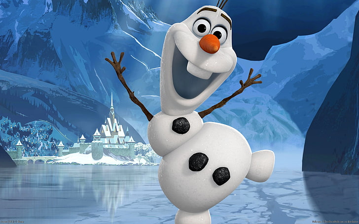 Fond d'écran Disney Olaf, bonhomme de neige, Frozen, Walt Disney, cœur froid, Olaf, Fond d'écran HD