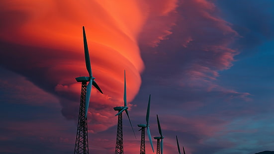 Sturm, Wind, Wirbelwind, Tornado, Hurrikan, Turbine, Technik, HD-Hintergrundbild HD wallpaper