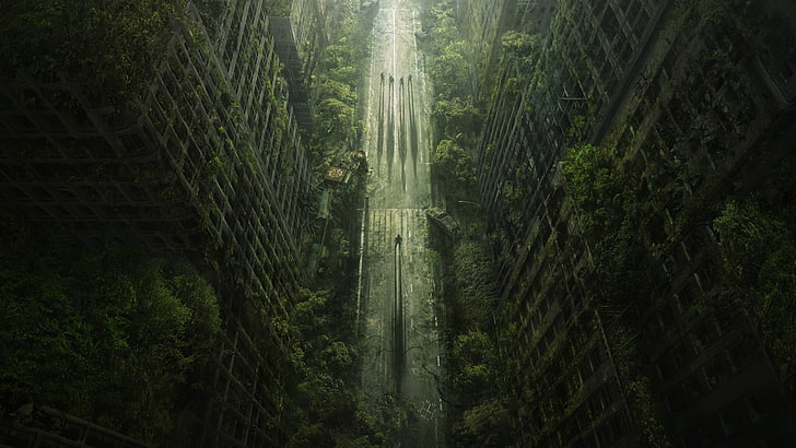 ilustracja zielonych drzew, Wasteland 2, apokaliptyczny, fantasy art, gry wideo, futurystyczny, Tapety HD