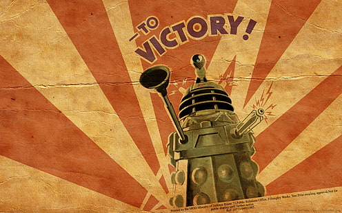 Daleks, Doctor Who, текст, минимализъм, HD тапет HD wallpaper