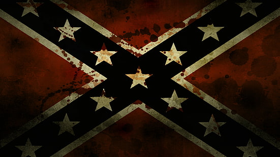 Флаг Конфедерации, звезды, флаг, Кровь, Союзник, HD обои HD wallpaper