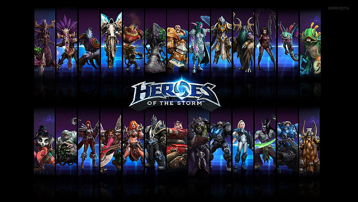 Илюстрация Heroes of the Storm, герои на бурята, Blizzard Entertainment, колаж, HD тапет