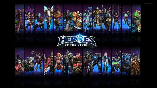 Илюстрация Heroes of the Storm, герои на бурята, Blizzard Entertainment, колаж, HD тапет HD wallpaper