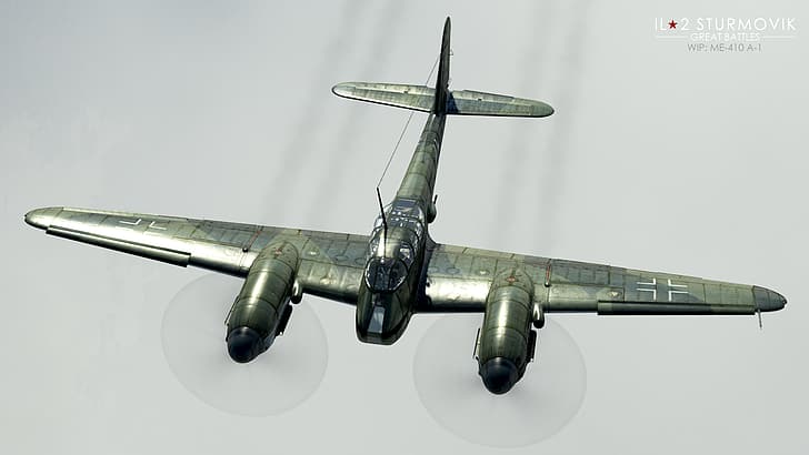 Me410, Segunda Guerra Mundial, Messerschmitt 410, IL-2 Sturmovik, videogames, HD papel de parede