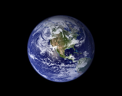 A Terra de Mármore Azul, planeta Terra, Espaço, Planeta, Terra, Azul, planeta azul, mármore azul, o mármore azul, HD papel de parede HD wallpaper