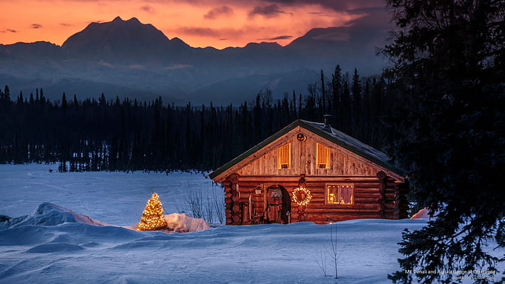 MonteDenali y Alaska Range en Navidad, vacaciones, Fondo de pantalla HD |  Wallpaperbetter