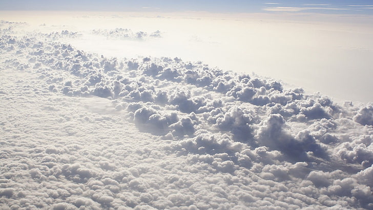white clouds, clouds, white, atmosphere, HD wallpaper