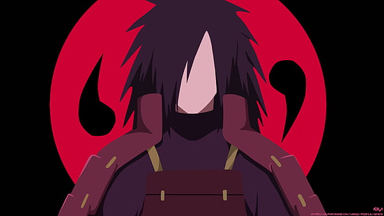 Anime, Naruto, Junge, Madara Uchiha, Minimalist, Uchiha Clan, HD-Hintergrundbild HD wallpaper