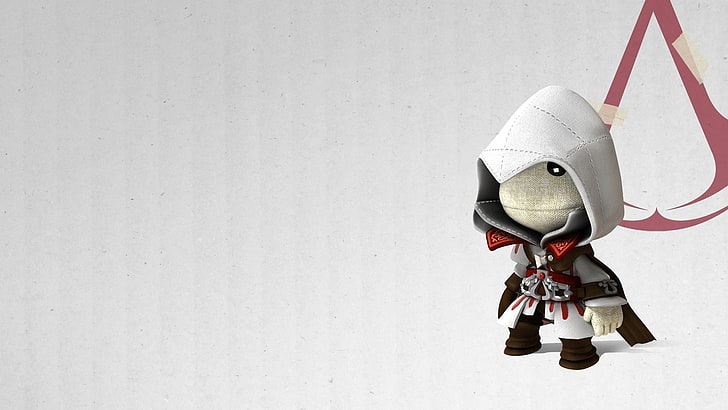 Assassin's Creed plush toy, Little Big Planet, Assassin's Creed, Sackboy, HD wallpaper