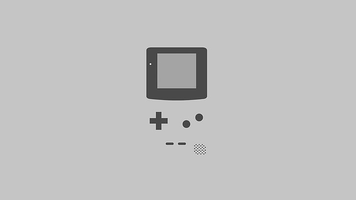 Nintendo handheld game console illustration, minimalism, video games, cartoon, HD wallpaper
