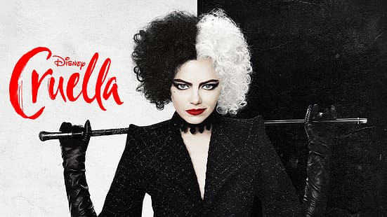 Cruella, Emma Stone, Disney, HD masaüstü duvar kağıdı HD wallpaper