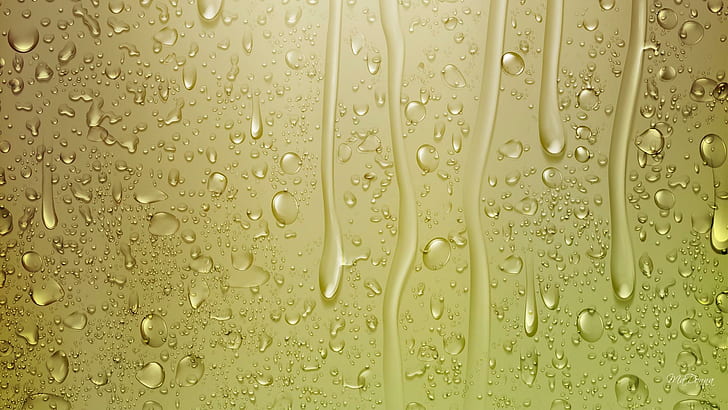 Rainy Fall Day, fall, green, cold, drips, rainy, chilly, gold, window, raining, shower, glass, autumn, rain, nature and, HD wallpaper