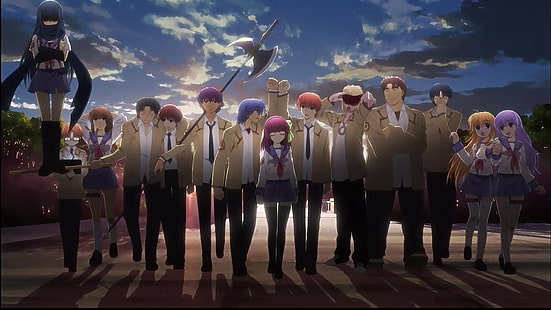 Anime Anime Mädchen Engel schlägt Nakamura Yuri, HD-Hintergrundbild HD wallpaper