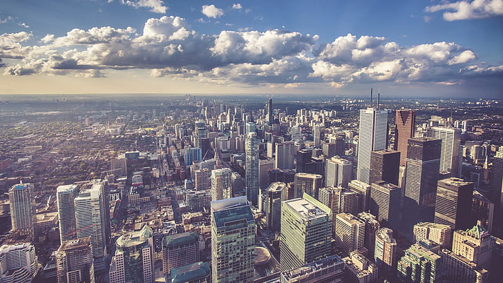 paesaggio urbano, grattacielo, Toronto, Sfondo HD