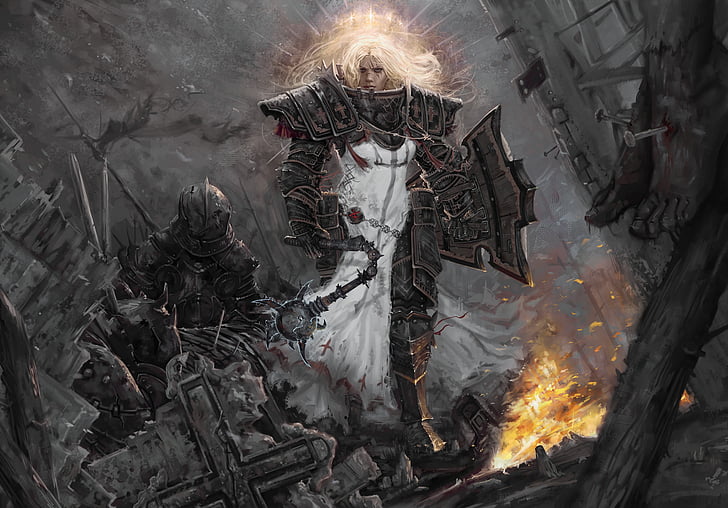 Diablo, Diablo III: Reaper Of Souls, Crusader (Diablo III), HD tapet