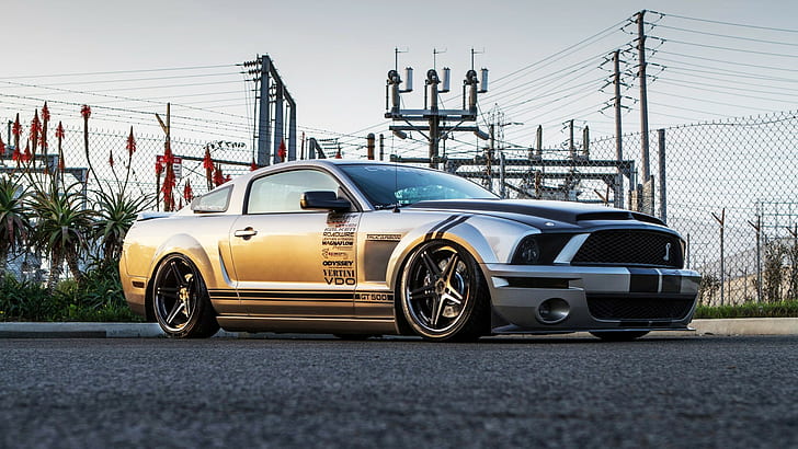 Ford Mustang Shelby GT500 Cobra HD, silver coupe, bilar, ford, mustang, cobra, Shelby, GT500, HD tapet