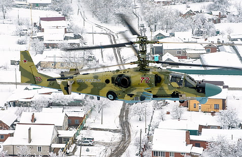 Военни хеликоптери, Камов Ка-52 Алигатор, Самолет, Атакуващ хеликоптер, Хеликоптер, HD тапет HD wallpaper