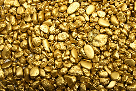 pietre d'oro, ciottoli, pietre, oro, barre, Sfondo HD HD wallpaper