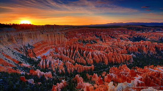 Inspiration Point, Bryce Canyon, Utah, parcs nationaux, Fond d'écran HD HD wallpaper