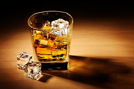 glas, öl, whisky, makro, HD tapet HD wallpaper