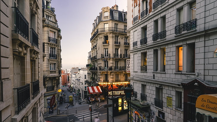 فرنسا ، باريس ، الشوارع ، المباني ، العمارة ، المدينة، خلفية HD