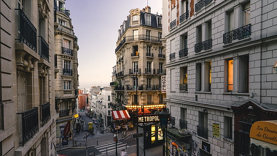 france, paris, rues, bâtiments, architecture, ville, Fond d'écran HD HD wallpaper