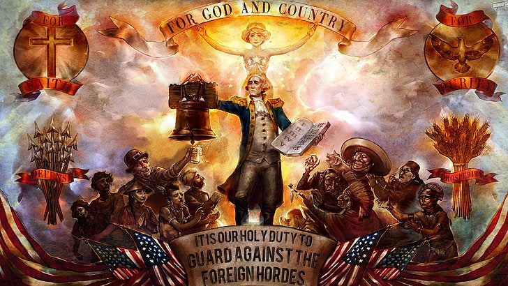 Tapeta For God And Country, USA, BioShock Infinite, Tapety HD