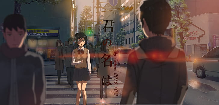 Kimi no Na Wa, Miyamizu Mitsuha, Tachibana Taki, HD-Hintergrundbild