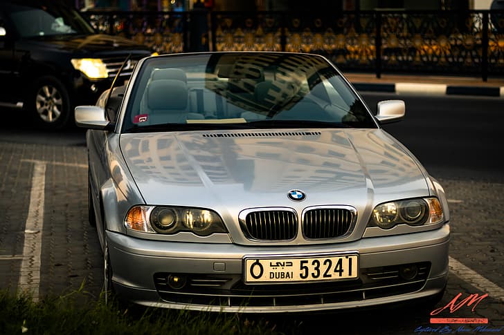 BMW E46, BMW, Convertible, coupe, silver cars, HD wallpaper
