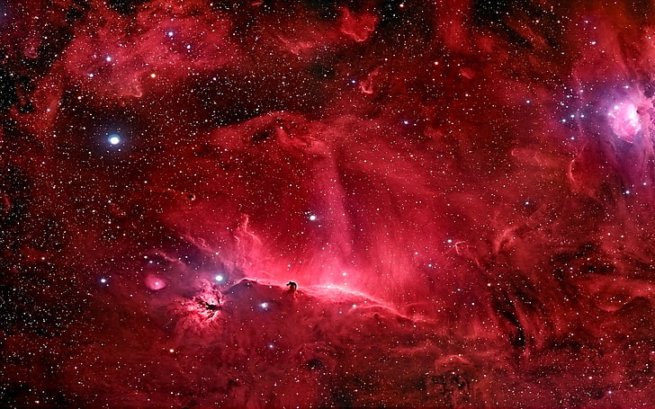 ruang, nebula, bintang, Horsehead Nebula, Nebula Api, Wallpaper HD