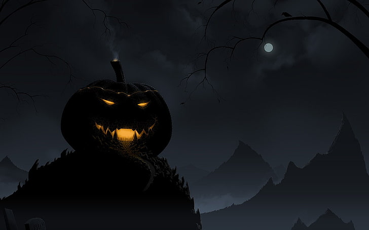 Holiday, Halloween, Creepy, Horror, Pumpkin, Scary, Spooky, HD wallpaper