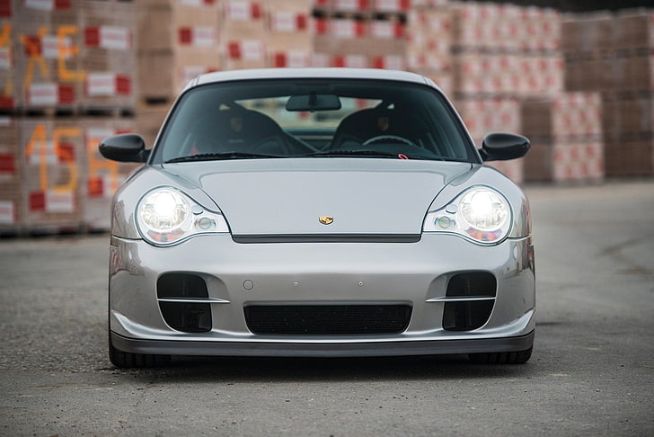 (996), 2003, 911, mobil, klub olahraga, GT2, Porsche, Wallpaper HD