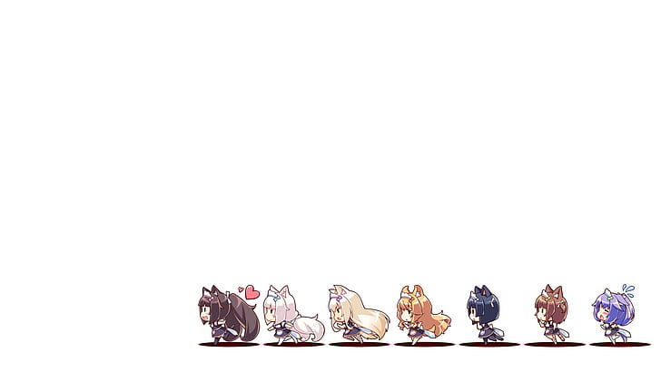 Anime, Nekopara, Azuki (Nekopara), Chibi, Chocola (Nekopara), Coco (Nekopara), Bordo (Nekopara), Minazuki Shigure, Baunilha (Nekopara), HD papel de parede