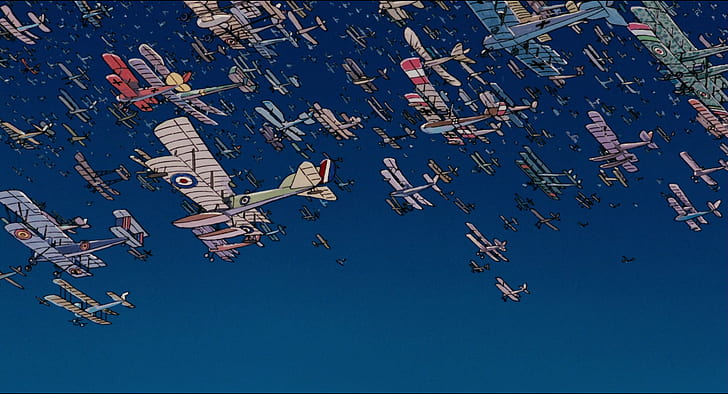 The Wind Rises, Studio Ghibli, аниме, HD тапет