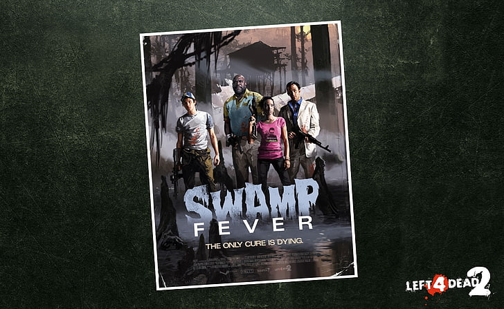 Left 4 Dead Swamp Fever, постер с болотной лихорадкой, Игры, Left 4 Dead, Dead, Swamp, Left, Fever, HD обои