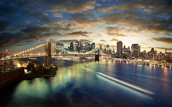 Бруклинский мост Нью-Йорк, мост, йорк, бруклин, путешествия и мир, HD обои