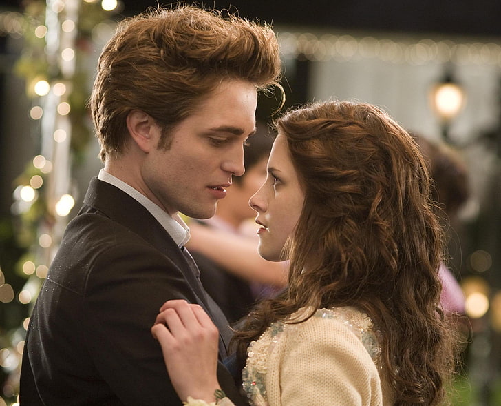 Alacakaranlık Bella ve Edward, aktörler, alacakaranlık, Robert, zaman, Cullen, Bella, Kuğu, Stewart, Edward, Kristen, Pattinson, HD masaüstü duvar kağıdı