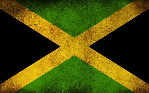 ジャマイカの旗の壁紙、ジョージア、ジャマイカ、旗、泥、テクスチャ、象徴性、 HDデスクトップの壁紙 HD wallpaper