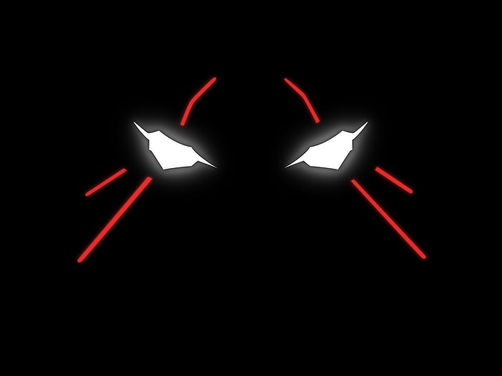 Neon Genesis Evangelion, EVA Unit 01, минимализм, светящиеся глаза, аниме, HD обои