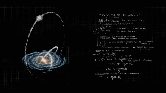 Traiettorie di gravità, illustrazione del sistema solare, tipografia, 1920x1080, fisica, gravità, traiettoria, Sfondo HD HD wallpaper