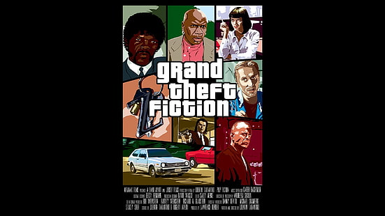 Pulp Fiction, fan art, Quentin Tarantino, films, Fond d'écran HD HD wallpaper