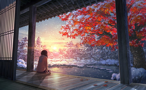 anime, anime girls, dzieła sztuki, Tapety HD HD wallpaper