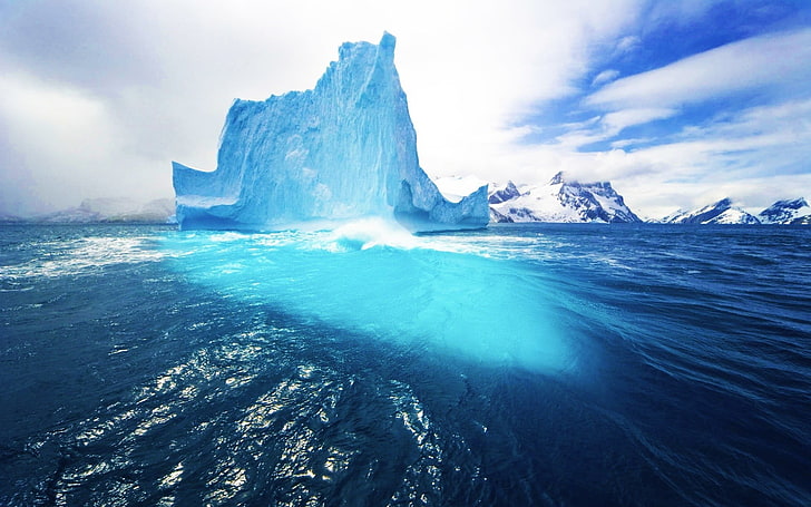gunung es putih, gunung es, Wallpaper HD