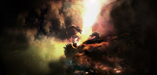 Godzilla King of the Monsters, ภาพยนตร์ปี 2019, ภาพยนตร์, hd, 4k, 5k, อาร์ตเวิร์ค, วอลล์เปเปอร์ HD HD wallpaper